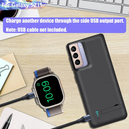 Cellular phone case — Upgraded battery for Samsung Galaxy S21 5G, 4800mAh capacity