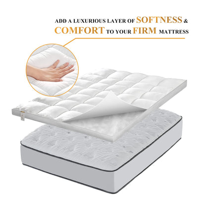 Plush mattress cover — Extra thick and breathable for comfort and support