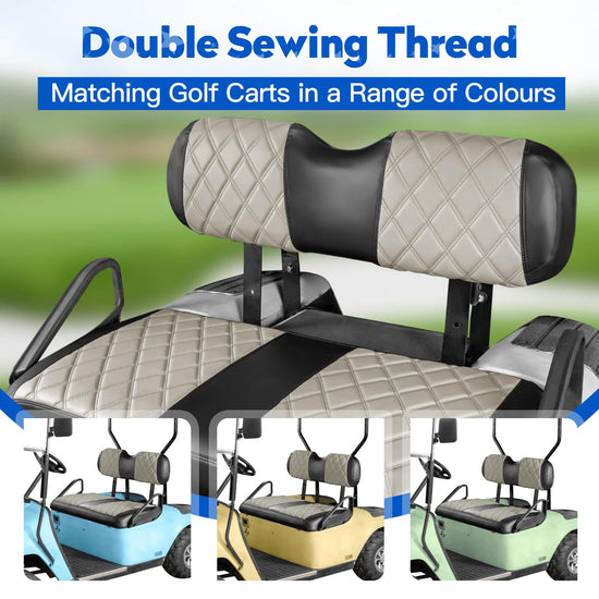 NOKINS golf cart seat cover kit — fits EZGO TXT 1994-2013 and RXV OEM front seats