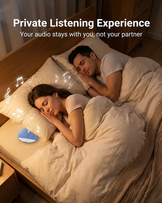 ZylYve Under Pillow Speaker for Sleeping, Bluetooth Sleep Speaker with White Noise Machine and Timer, Headphone-Free Mini Sound Speaker for Side Sleepers (Blue)