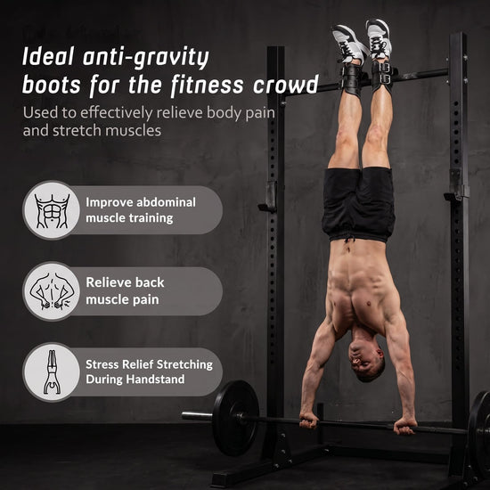 Elezenioc Mesh Anti Gravity Inversion Boots for Hanging Upside Down,Inversion Boots for Inversion Decompression Stretching and Abdominal Exercise,Strength Training Inversion Equipment for Home Gym