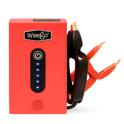 Weego jump starter — portable lithium with patented smarty clamps