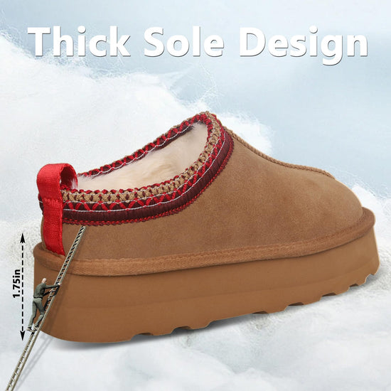 Inpaksa slippers — Platform mini boots with fleece lining and anti-slip sole