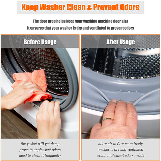 Front load washer door prop - removable door stopper with magnetic base 2.6 inch
