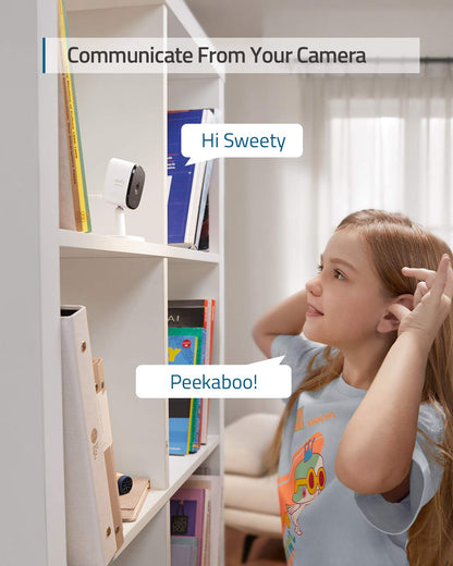 eufy Security Indoor Cam C120 — 2K indoor security camera with night vision and audio alerts