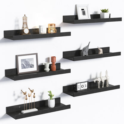 upsimples floating shelves - set of 6 for wall