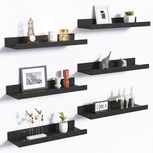 upsimples floating shelves - set of 6 for wall