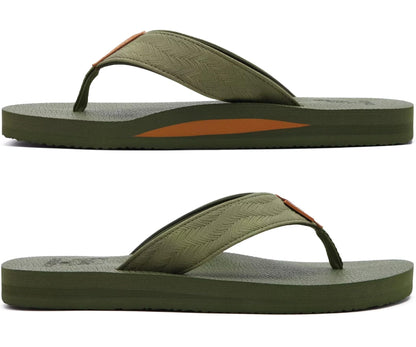KuaiLu men's sandals with arch support and comfortable cushion for indoor outdoor use.