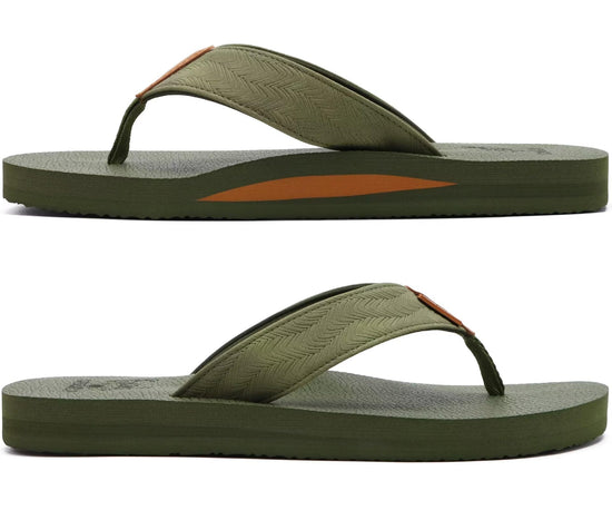 KuaiLu men's sandals with arch support and comfortable cushion for indoor outdoor use.
