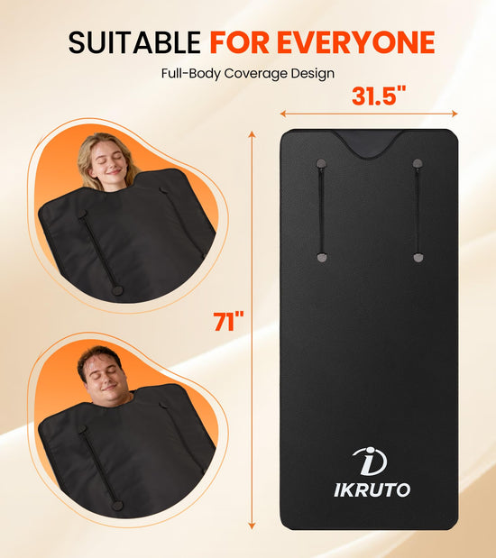 IKRUTO sauna blanket - portable infrared design for detox and relaxation at home