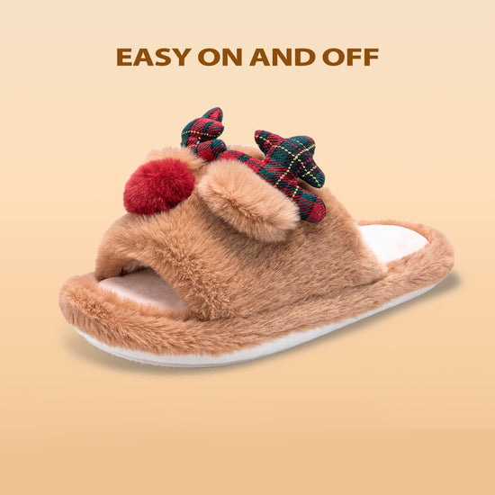 XIXITIAO memory foam slippers for women with cozy fuzzy design for indoor use