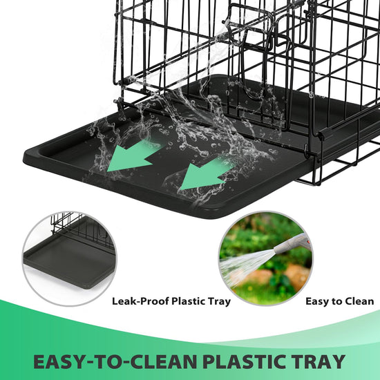 BestPet dog crate with double-door and removable tray for large dogs