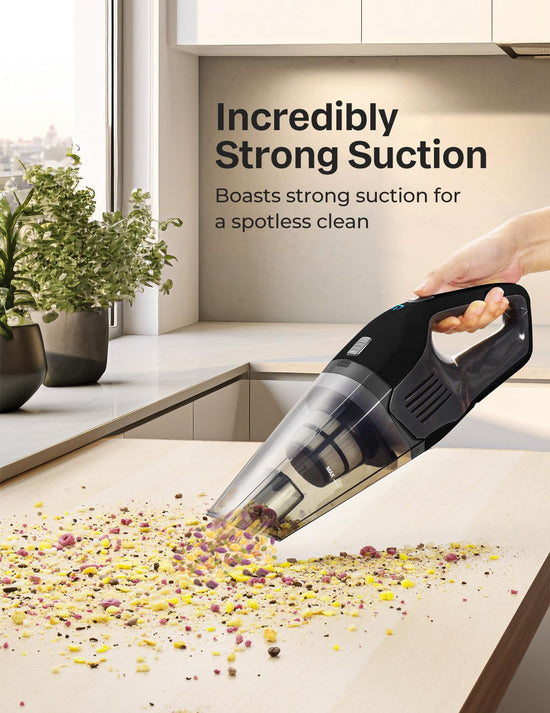 Portutif Handheld Vacuum Cleaner, 8Kpa Strong Suction Car Vacuum Cleaner