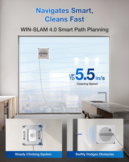 ECOVACS WINBOT — Window cleaning robot with smart navigation technology