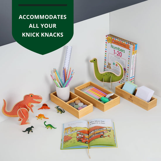 Item container — Bamboo sticky note pad holder by Royal Craft Wood for desk