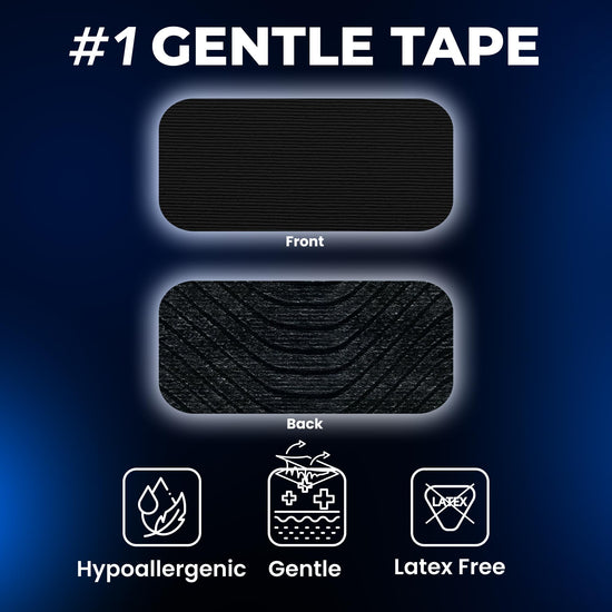 VIORY Gentle Tape (30 Pack) - Pain Free Removal, Hypoallergenic, Latex Free & Gentle On Skin - Packaging May Vary - Skin Friendly Adhesive Cotton Tape