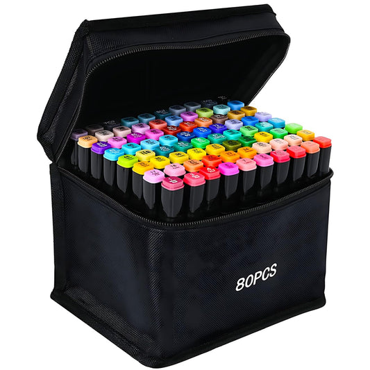 Marking pen — Zechoma dual tip alcohol markers in 80/120/262 colors