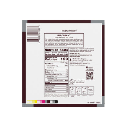 HERSHEY'S chocolate candy - King size bars, 2.6 oz (18 count)
