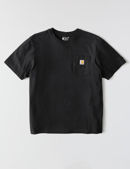 Shirt — Carhartt iconic K87 pocket in black, large