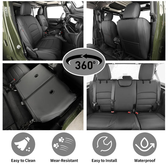 EKR Wrangler seat covers — Custom fit for Jeep Wrangler 2024-2026, faux leather