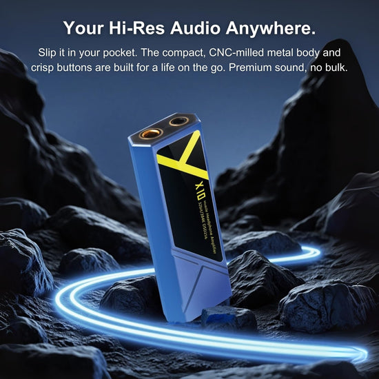 Surfans X10 headphone amplifier — portable DAC with balanced outputs and high power