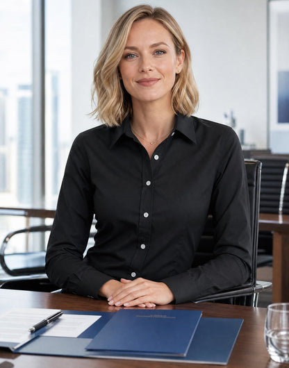 Shirt — Beninos long sleeve button down work wearShirt — Beninos women's long sleeve button down work wear
