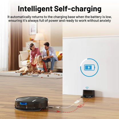 Tipdiy robotic vacuum cleaner — 4200Pa powerful suction with self-charging feature