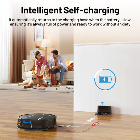 Tipdiy robotic vacuum cleaner — 4200Pa powerful suction with self-charging feature