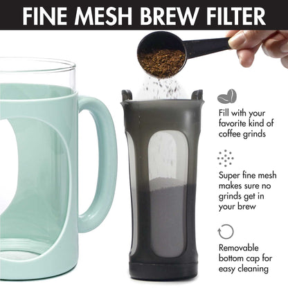 Primula Burke cold brew coffee maker — durable glass carafe with comfort grip handle