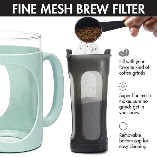 Primula Burke cold brew coffee maker — durable glass carafe with comfort grip handle