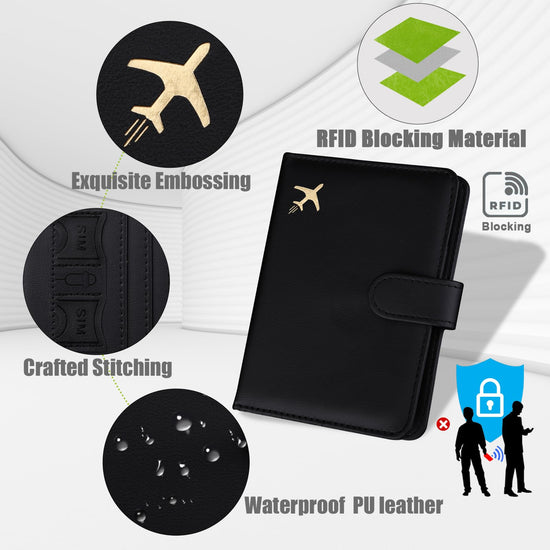 GOAUS passport holder - Travel wallet with RFID protection