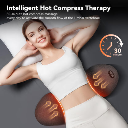 Triple Fusion Back Massager with Heat Vibration and Stretch