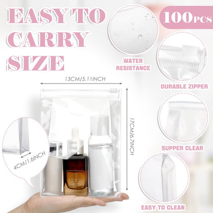 Xuniea cosmetic case — mini clear makeup bag with zipper for travel