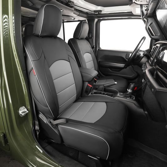 EKR Wrangler seat covers - Custom fit leather covers for Jeep Wrangler 4XE 2023-2025