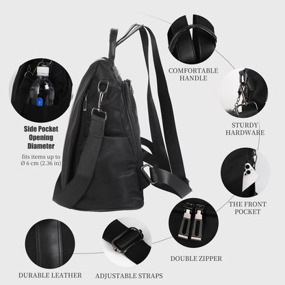 PINCNEL women backpack - Waterproof nylon anti-theft design