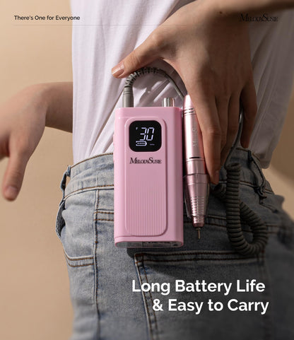 Nail drill — Cordless design with LCD display for home use and training