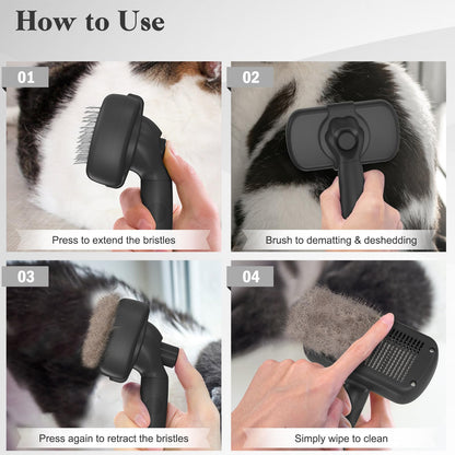 Hair brush — Self cleaning slicker for pets by SWIHAUK