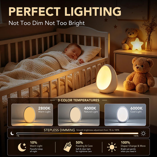 G Keni lamp — Rechargeable nursery night light with timer and memory function