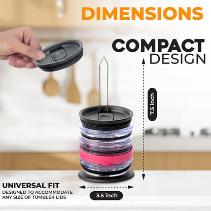 ITEM_CONTAINER — Slim vertical organizer for Stanley and Yeti cap lids