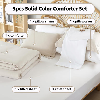 Bedding set — Lightweight microfiber boho queen set with sheets and pillow shams