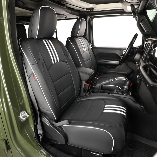 EKR Wrangler seat covers - Custom fit faux leather for Jeep Wrangler 2018-2026