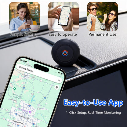 GPS Tracker for Vehicles, Cars, Motorcycles & Fleet - Real-Time Portable Magnetic Tracking Device, No Monthly Fee No Subscription, Global Coverage Location Tracker for Car Kids, Elderly, Pets & Assets