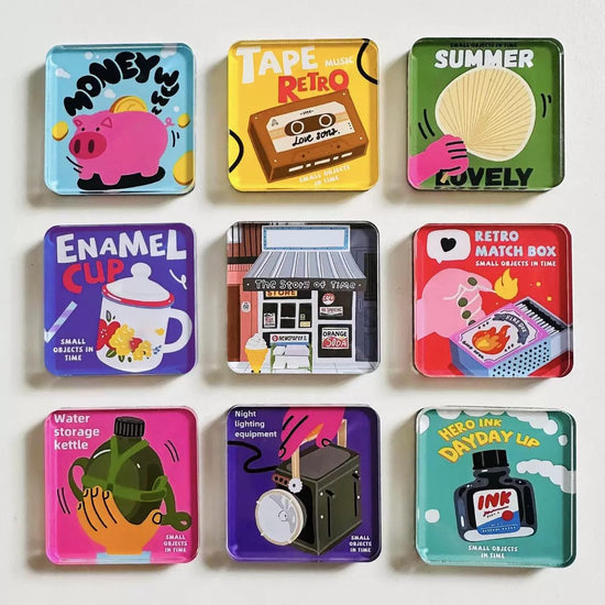 20 Pack 2x2 Inch Clear Acrylic DIY Fridge Magnet Kit