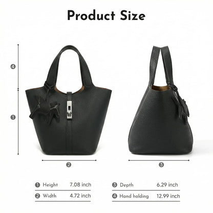 Kadynow handbag — vegan leather bucket bag with detachable small purse