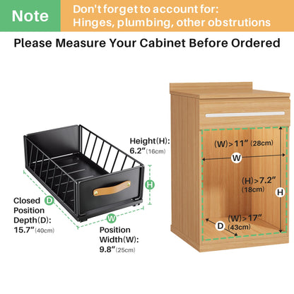 Kitstorack pull out cabinet organizer — fixed with adhesive nano film