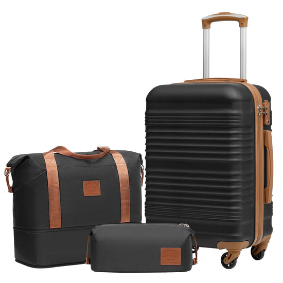 Coolife luggage set — Hardside carry on suitcase with TSA lock and spinner wheels
