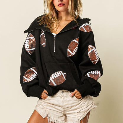 SeekMe sweatshirt with sequin detail and pockets