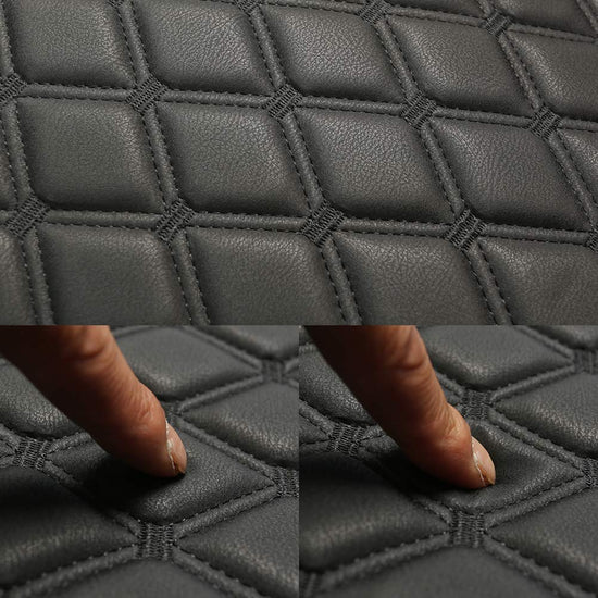 Black Panther vehicle seat cover — Diamond pattern embroidery and anti-slip design