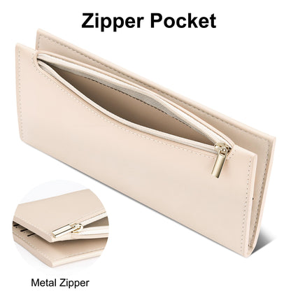 Tipmile bifold leather wallet with RFID blocking for women