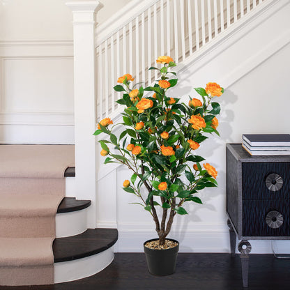 Goplus artificial camellia tree — realistic design and vibrant colors